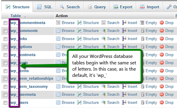 WordPress Database Prefix